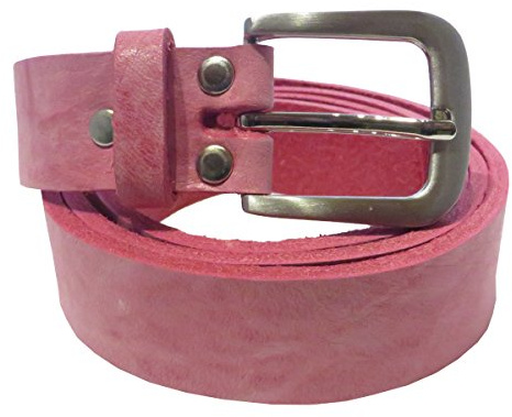 Chrissys-in Ledergürtel pink 3 cm breit aus weichem Rindleder aus eigener Fertigung
