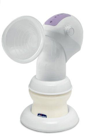 Chicco Tiralatte elettronico in polipropilene con ventose in silicone per un maggior benessere, bottiglietta inclusa