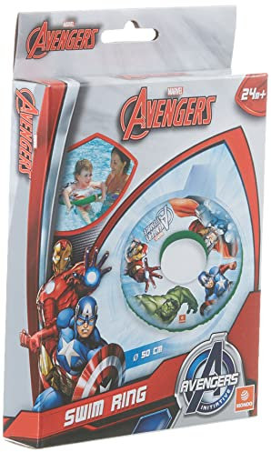Mondo Toys - AVENGERS Swim Ring - Ciambella Gonfiabile - Anello di Nuoto Salvagente - Ottimo per Bambino / Bambina Utilizzabile in Piscina / Mare - 16304