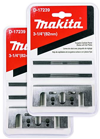Makita 2 Pack 8 Pc - 3 1 4 Planer Blade Double Edge Set For Planers - Cutting For Hard Wood - 3-1/4 Tungsten Carbide | 2-Piece Blade