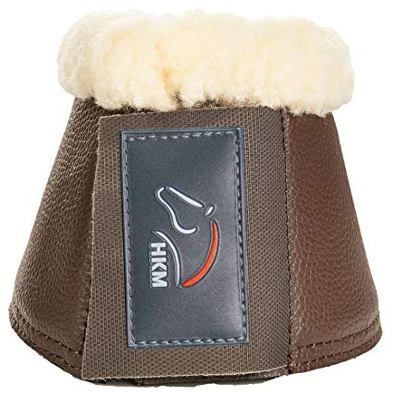 HKM 8503 Hufglocken Comfort Lederimitat mit Polsterung, Sprungglocken, XL, Dunkelbraun