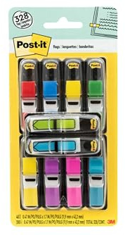 Post-it Flags Value Pack, 35/Dispenser, 8 Dispensers/Pack, .47 in Wide, Assorted Colors, Includes 48 Free Arrow Flags (683-VAD1)