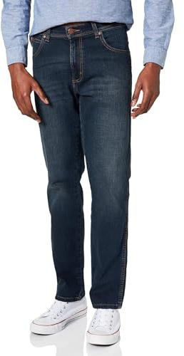 Wrangler Texas Stretch, Jean Droit Homme, Bleu (Blue Black 001), W40/L34