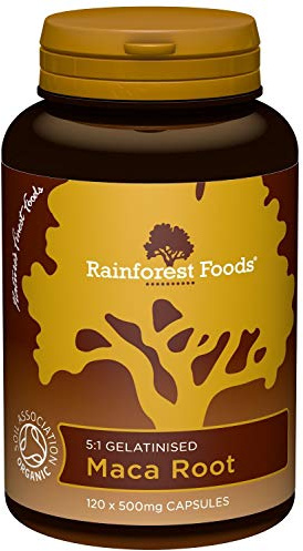 Rainforest Foods Organic Maca Root Capsules 500mg Pack of 120