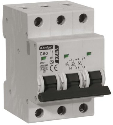 Leitungsschutzschalter C63/3 3P 63A 3-polig, Sicherung LS-Schalter Sicherungsautomat Automat