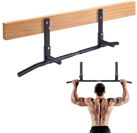 AmStaff Fitness Joist Mount Pull Up Bar, Ceiling Mounted Chin Up Bar for Home Gym, Crossfit, Beam, Rafter - Heavy Duty, Multi Grip, 42 Wide, Maximum Head Clearance - TU038