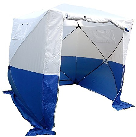 Einsatzzelt, blau/weiß, Montagezelt ohne Boden, Bauzelt in 30 Sekunden auf- und abgebaut, vom Deutschen Hersteller mitüber 10 Jahren Erfahrung!