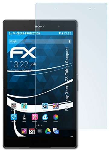 atFoliX Schutzfolie kompatibel mit Sony Xperia Z3 Tablet Compact Folie, ultraklare FX Displayschutzfolie (2X)
