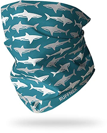 Ruffnek SHARK PATTERN - Multifunctional scarf/neck warmer, Snood tube for Men, Women, Children - One Size