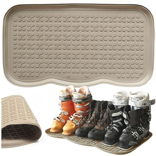 e-floor Duftende Schuhabtropfschale | 40 x 72 cm | Schuhmatte | Schuhablage | Schuhunterlage | Abtropfschale für Schuhe Regen Herbst Winter | thermoplastisch | Anti-Rutsch | Schuhtablett | flexibel