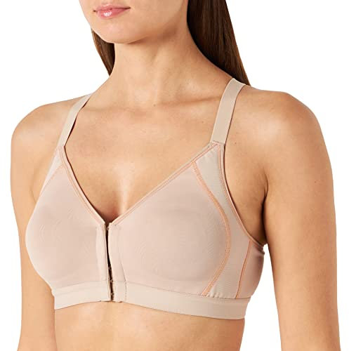 Selene, Reggiseno Donna Sportivo in Microfibra Traspirante, Senza Ferretto e Imbottitura, con Chiusura Davanti, Collezione Nora, Colore Terra, Taglia 4B