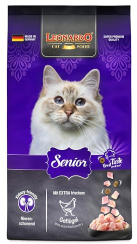 LEONARDO Senior [7,5kg] Katzenfutter | Trockenfutter für ältere Katzen | Alleinfuttermittel für ältere Katzen ab ca. 10 Jahren