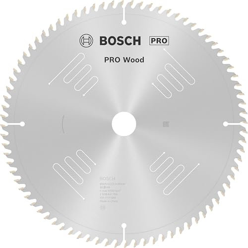 Bosch 1x PRO Wood Kreissägeblatt für Netz-Kapp‑ und Gehrungssägen (für Weichholz, Hartholz, Ø mm, Professional Zubehör Kapp- und Gehrungskreissäge)