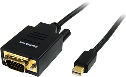 StarTech.com 6 ft. (1.8 m) Mini Displayport to VGA Cable - 1920x1200 / 1080p - Thunderbolt Compatible - VGA Monitor Cable (MDP2VGAMM6)