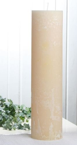 Rustik-Stumpenkerze, 40 x 10 cm Ø, creme