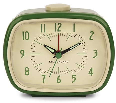 Kikkerland KKAC08-G-EU Retro-Wecker, Grün
