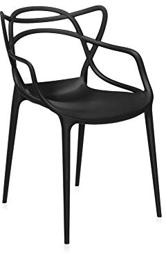 Kartell Masters, Set 2 sedie, Impilabile, Leggero, Nero