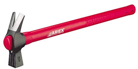Ariex Martello da carpentiere in acciaio, rosso, 250g