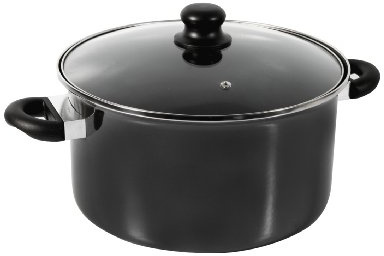 Crealys 510088 Kochtopf, beschichteter Stahl/Titan, Griff aus Bakelit, 28 cm