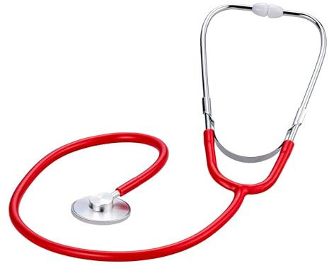 Stetoscopio Testa Piatta Vari Colori di medi-inn Eccellente Acustica - rosso