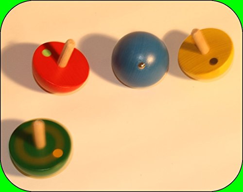 Halbkugelkreisel Blau – Durchmesser 48 mm – Kreisel – Brummkreisel – Kreiselspiel – Holzspielzeug aus dem Erzgebirge - NEU