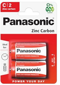 Panasonic C Size Battery Zinc Carbon - 2 pack