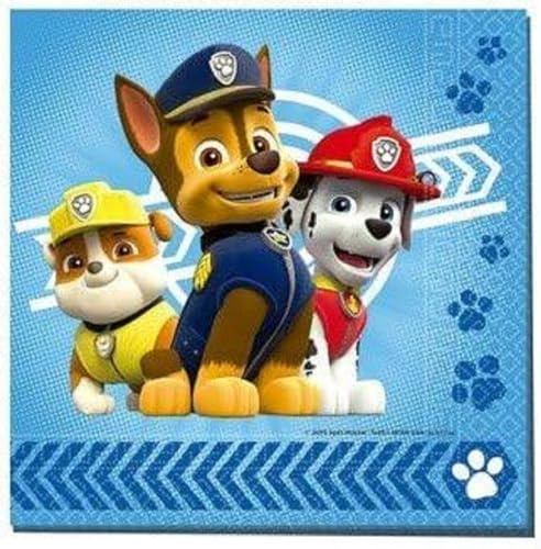 Paw Patrol - Lot de 20 serviettes pour fête 33 x 33 cm (Gabbiano 7086)