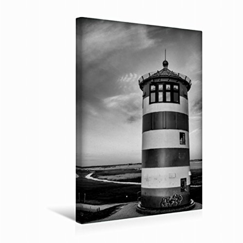 Premium Textil-Leinwand 30 x 45 cm Hoch-Format Leuchtturm Pilsum | Wandbild, HD-Bild auf Keilrahmen, Fertigbild auf hochwertigem Vlies, Leinwanddruck von Jan Roskamp