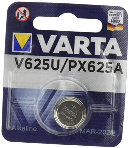 Varta Primary V 625 U / PX 625 A Bouton Alcalin Pile Alcaline 1,5V Non Rechargeable - Piles (alcalines, 1,5 V, 200 mAh, 15,5 mm, 15,5 mm, 6,2 mm) [Classe d'efficacité énergétique A]