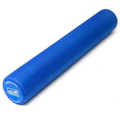 SISSEL Pilates Roller Pro | Strapazierfähiger Kautschuk | Ideal für Anfänger & Fortgeschrittene | Vielseitiges Training zuhause & Studio | Länge: 100cm | Farbe: Blau