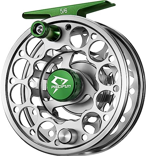 Piscifun – Moulinet de pêche à la Mouche Sword avec Corps en Alliage d'aluminium usiné CNC 3/4, 5/6, 7/8, 9/10 (Noir, Gris métal, Rose, Gris spacial), Fly Reel Gunmetal, Sword Fly Reel 7/8wt