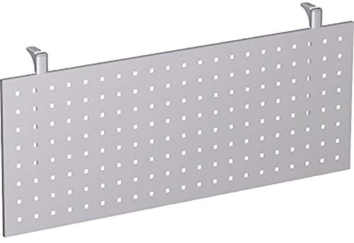 Gera Möbel C Fuß Flex Knieraumblende, Tischzubehör, Metall, Silber, 120 x 6.5 x 40 cm