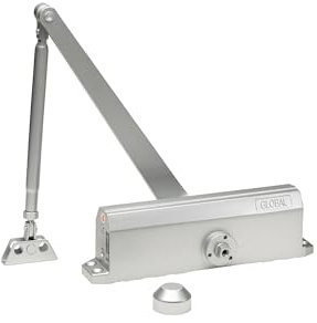 Global Tür Kontrollen Compact gewerblichen Türschließer in Aluminium mit Einstellbare Federspannung und Öffnungsdämpfung – Größe 5