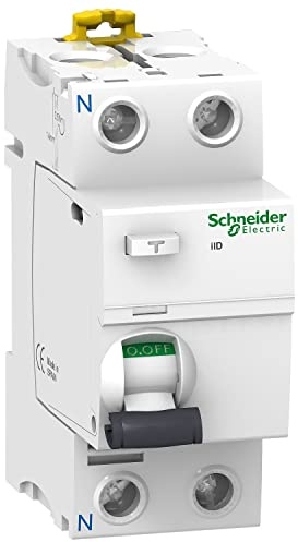 Schneider A9r44240 à Courant résiduel Disjoncteur Iid 2P 40 A 300 mA AC, Blanc