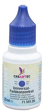 Artidee CREARTEC - Universal-Farbkonzentrat - Farbton: Blau - zum Mischen mit unterschiedlichster Materialien wie Lacke, Leime, Gießmassen und Farbe - 25 ml - Made in Germany