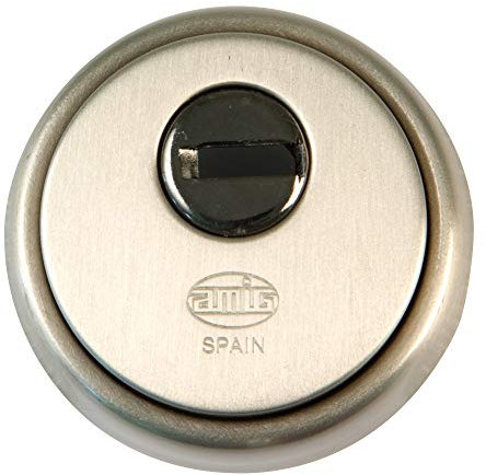 Amig - Escudo de seguridad Mod.31 - Acero - Cuerpo reforzado en acero sinterizado - Antitaladro - Cromado mate - Para puertas min. 40mm de grosor - Bocallave de 65mm de diámetro