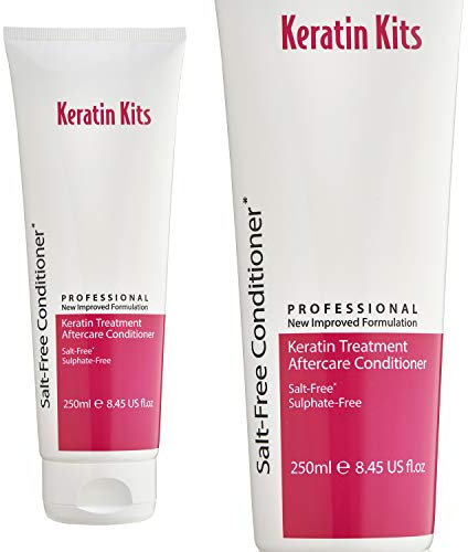 Balsamo post-trattamento lisciante alla cheratina brasiliano, privo di sale, da 300 ml (etichetta in lingua inglese)