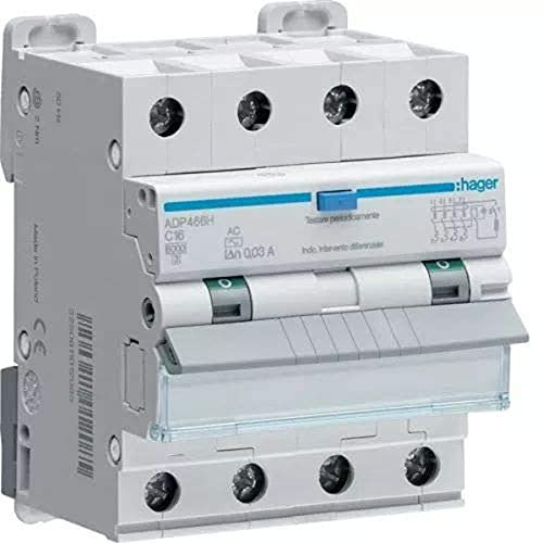 Diff magn 4P 30 mA AC 20 A 6 kA C 4 m adp470h