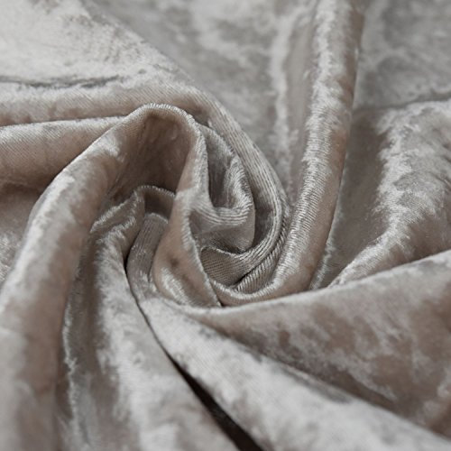 Bling Knautschsamt Stoff, Cremefarben, ideal für Vorhänge, Polstermöbel, Rollos, 147 cm breit, Meterware