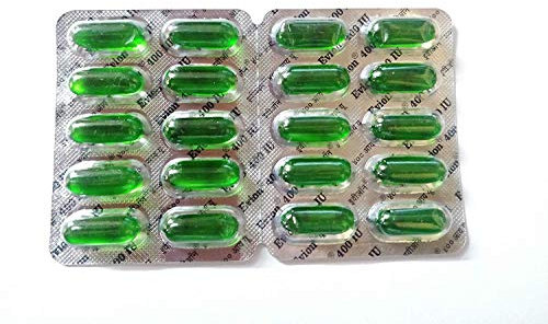 NK GLOBAL Evion Vitamin E 400mg Capsules For Face, Hair growth, Nails, Glowing Skin Set of 150 Pcs Natural, Vegan Face Vitamins