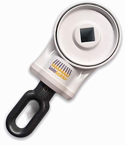 Teletoldo – Máquina de Elevación Redonda Blanca para Toldo con Tornillos ● Repuesto Profesional Blanco ● Compatible con toldos de balcón y de Brazos a Pared.
