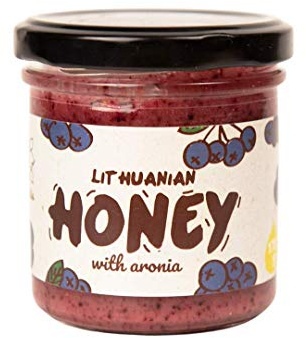 Reiner Rohhonig mit Aronia Bio Wildblume 100% natürlich, 170g ungefiltert ungeheizt aus nicht saugaren fütterten Bienen mit hoher Konzentration an Proteinmineralien und natürlichen Säuren