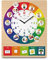 Cander Berlin MNU 11835 R - Reloj de Pared silencioso para niños, 40 x 30 cm, sin Ruidos, diseño de Madera, Reloj de Aprendizaje analógico sin Tic-TAC para niña y niño