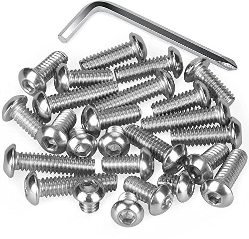 oumuik 1/4 Zoll Schraube Kamerazubehör /1/4 Stecker Einfädeln Innensechskant Head abgeschrägter Edge Schraube Adapter 25 Stück