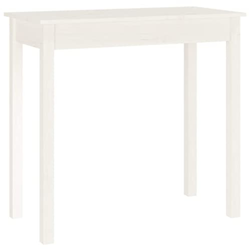 vidaXL Konsolbord vit 80x40x75 cm massiv furu
