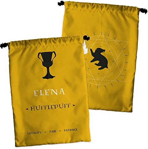 LolaPix Fiambrera Bebe Guarderia. Bolsa merienda Personalizada. Bolsa merienda Infantil. Regalo Personalizado con Nombre. 30x23 cm. Varios diseños. Hufflepuff