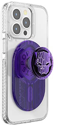 PopSockets Phone Grip for MagSafe, Secure Magnetic Phone Grip & Stand, Hands-Free Kickstand, Wireless Charging Compatible - Enamel Wakanda Forever