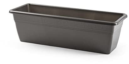 CABLEPELADO Jardinera plástico, Jardinera para balcón, Macetero Rectangular, Maceta Rectangular, Apto balcón, jardín, Patio, Interior o Exterior (Negra, 50 cm)