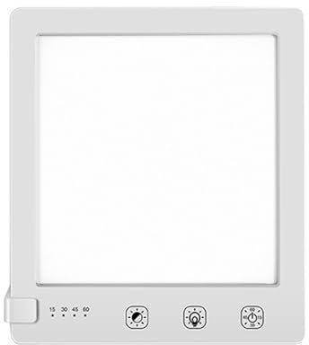 Meichoon LED Lampe de luminothérapie 10000Lux Soleil Bionique Dimming Tricolore Réglage Compte à Rebours Minuterie Détachable Support Augmenter le Sommeil et la Concentration Blanc