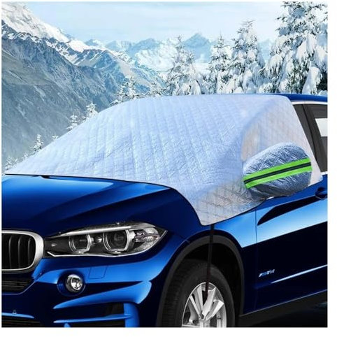 Scheibenabdeckung Auto Auto-Schneedecke Auto-Windschutzscheiben-Abdeckung Für Eis Und Schnee Winter-Frostschutz Schneeschild Eisdecke Für Meisten Autos SUV LKW Transporter Abdeckung Windschutzscheibe